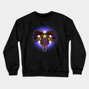 Goat Skull Moon Crewneck Sweatshirt